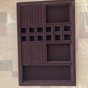 Brown velvet drawer jewelry keeper